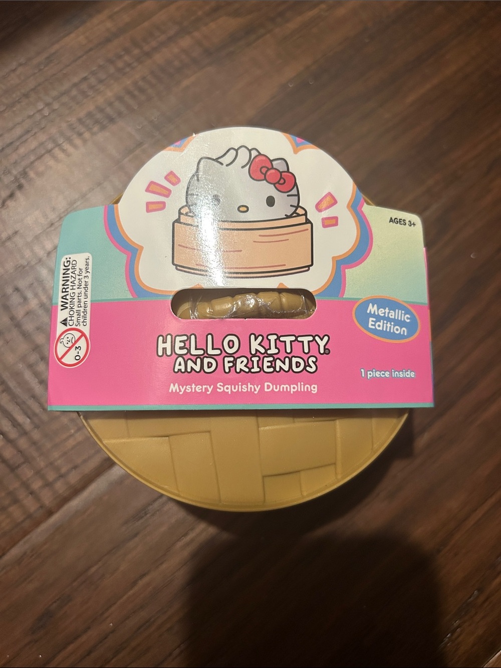 Hello Kitty Mystery Squishy Dumpling - Pink & Gold Metallic
